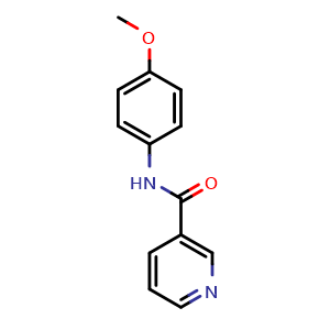 Chemical structure of N-(4-Methoxyphenyl)-nicotinamide , CAS 14547-84-3, AChemBlock AD287847
