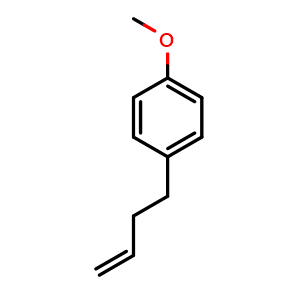 Chemical structure of 4-(3-Butenyl)anisole , CAS 20574-98-5, AChemBlock AD287849