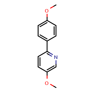 Chemical structure of 5-Methoxy-2-(4-methoxyphenyl)pyridine , CAS 2542483-62-3, AChemBlock AD287851