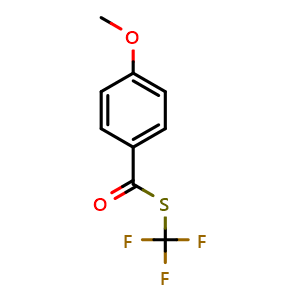 Chemical structure of S-(Trifluoromethyl) 4-methoxybenzenecarbothioate , CAS 1927969-11-6, AChemBlock AD287860