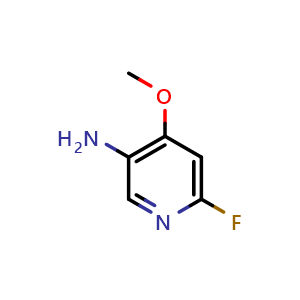 Chemical structure of 6-Fluoro-4-methoxypyridin-3-amine , CAS 1807013-79-1, AChemBlock AD287866