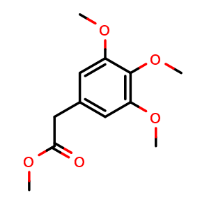 Chemical structure of Methyl 3,4,5-trimethoxyphenylacetate , CAS 2989-06-2, AChemBlock AD287868