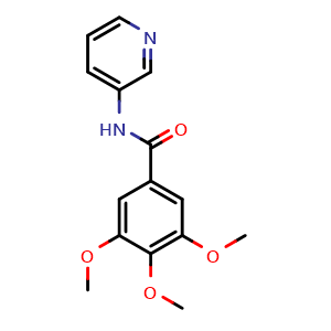 Chemical structure of 3,4,5-Trimethoxy-N-3-pyridylbenzamide , CAS 31638-96-7, AChemBlock AD287869