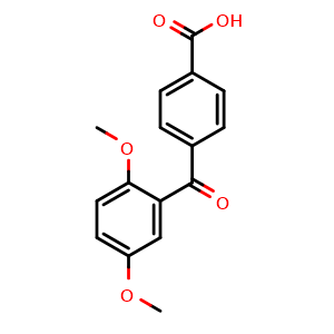 Chemical structure of 4-(2,5-Dimethoxybenzoyl)benzoic acid , CAS 93012-66-9, AChemBlock AD287876