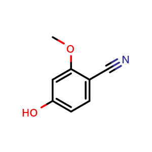 Chemical structure of 4-hydroxy-2-methoxybenzonitrile , CAS 84224-29-3, AChemBlock AD287896