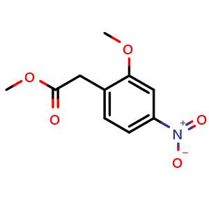 Chemical structure of Methyl 2-(2-methoxy-4-nitrophenyl)acetate , CAS 415912-53-7, AChemBlock AD287901