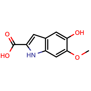 Chemical structure of 5-Hydroxy-6-methoxy-1H-indole-2-carboxylic acid , CAS 2495-80-9, AChemBlock AD287904