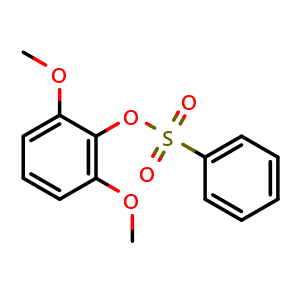 Chemical structure of 2,6-Dimethoxyphenyl benzenesulfonate , CAS 18113-45-6, AChemBlock AD287920