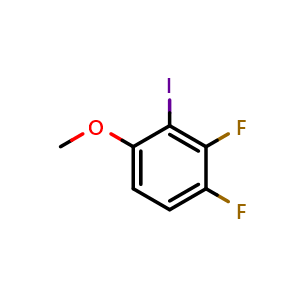 Chemical structure of 1,2-Difluoro-3-iodo-4-methoxybenzene , CAS 936498-08-7, AChemBlock AD287923