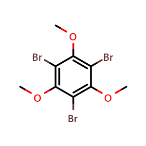 Chemical structure of 1,3,5-Tribromo-2,4,6-trimethoxybenzene , CAS 105404-90-8, AChemBlock AD287926