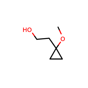 Chemical structure of 2-(1-methoxycyclopropyl)ethanol , CAS 89238-03-9, AChemBlock AD287928