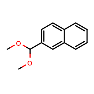 Chemical structure of 2-(Dimethoxymethyl)naphthalene , CAS 77196-31-7, AChemBlock AD287930