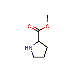 Chemical structure of DL -proline methyl ester , CAS 52183-82-1, AChemBlock AD287949