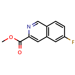 Chemical structure of Methyl 6-fluoroisoquinoline-3-carboxylate , CAS 794515-87-0, AChemBlock AD287955