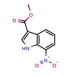 Chemical structure of Methyl 7-Nitroindole-3-carboxylate , CAS 1027081-37-3, AChemBlock AD287960