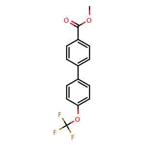 Chemical structure of methyl 4'-(trifluoromethoxy)-[1,1'-biphenyl]-4-carboxylate , CAS 1949014-09-8, AChemBlock AD287980