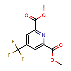 Chemical structure of 2,6-Dimethyl 4-(trifluoromethyl)-2,6-pyridinedicarboxylate , CAS 1009339-36-9, AChemBlock AD287985