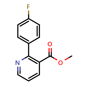 Chemical structure of Methyl 2-(4-fluorophenyl)nicotinate , CAS 210161-08-3, AChemBlock AD287996