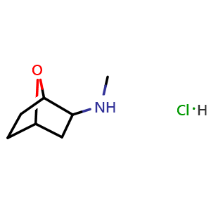 Chemical structure of N-Methyl-7-oxabicyclo[2.2.1]heptan-2-amine hydrochloride , CAS 1378768-08-1, AChemBlock AD288027