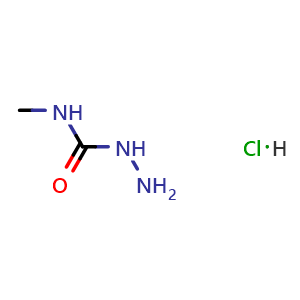 Chemical structure of N-Methylhydrazinecarboxamide hydrochloride , CAS 4140-62-9, AChemBlock AD288041
