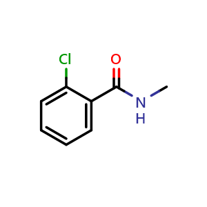 Chemical structure of 2-Chloro-N-methylbenzamide , CAS 3400-31-5, AChemBlock AD288046