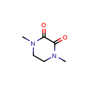 Chemical structure of 1,4-Dimethylpiperazine-2,3-dione , CAS 59417-06-0, AChemBlock AD288057