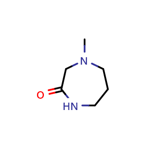 Chemical structure of 4-Methyl-1,4-diazepan-2-one , CAS 24286-84-8, AChemBlock AD288058