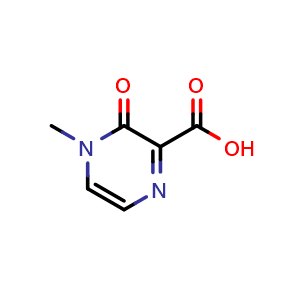 Chemical structure of 4-Methyl-3-oxo-3,4-dihydropyrazine-2-carboxylic acid , CAS 120992-56-5, AChemBlock AD288087