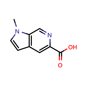 Chemical structure of 1-Methyl-1H-pyrrolo[2,3-c]pyridine-5-carboxylic acid , CAS 478149-14-3, AChemBlock AD288088
