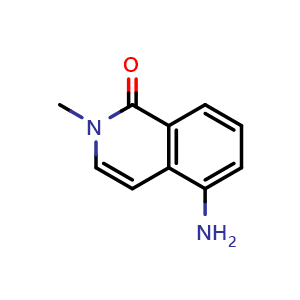 Chemical structure of 5-Amino-2-methylisoquinolin-1(2H)-one , CAS 42792-97-2, AChemBlock AD288089