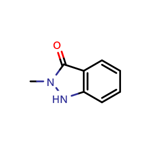Chemical structure of 1,2-Dihydro-2-methyl-3H-indazol-3-one , CAS 1848-40-4, AChemBlock AD288108