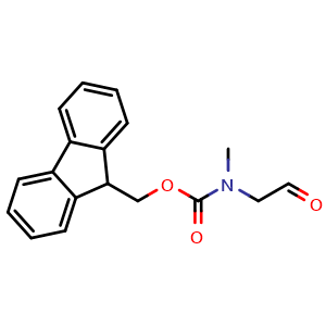 Chemical structure of 2-[Fmoc-(methyl)amino]acetaldehyde , CAS 147687-06-7, AChemBlock AD288118
