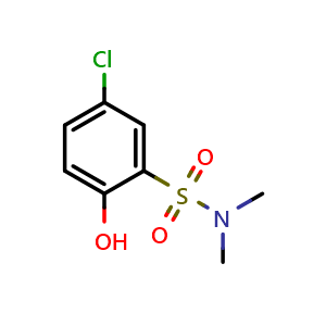 Chemical structure of 5-Chloro-2-hydroxy-N,N-dimethylbenzenesulfonamide , CAS 405281-52-9, AChemBlock AD288126
