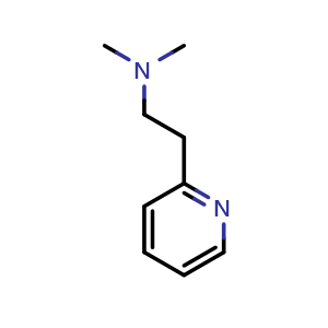 Chemical structure of N,N-Dimethyl-2-pyridineethylamine , CAS 6304-27-4, AChemBlock AD288134