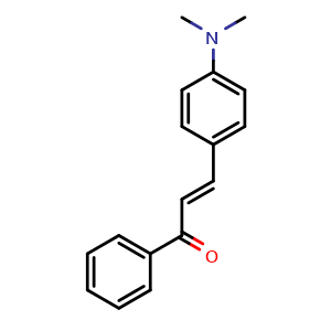 Chemical structure of (E)-3-(4-(dimethylamino)phenyl)-1-phenylprop-2-en-1-one , CAS 22965-98-6, AChemBlock AD288143