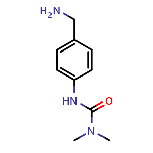 Chemical structure of 1-[4-(Aminomethyl)phenyl]-3,3-dimethylurea , CAS 164648-47-9, AChemBlock AD288153