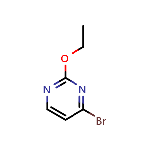 Chemical structure of 4-bromo-2-ethoxypyrimidine , CAS 959240-78-9, AChemBlock AD288165