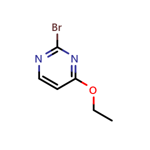 Chemical structure of 2-bromo-4-ethoxypyrimidine , CAS 1209459-72-2, AChemBlock AD288166