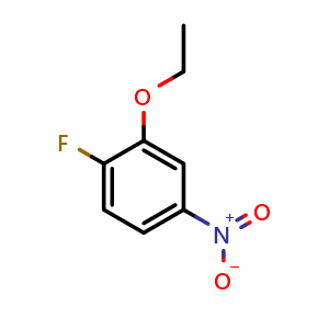 Chemical structure of 2-Ethoxy-1-fluoro-4-nitrobenzene , CAS 1093656-34-8, AChemBlock AD288171