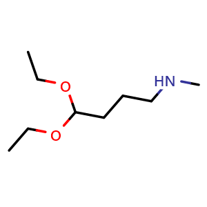 Chemical structure of (4,4-Diethoxy-butyl)-methyl-amine , CAS 114094-45-0, AChemBlock AD288172