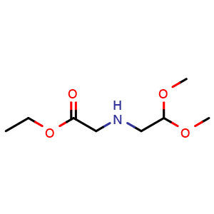 Chemical structure of Ethyl (2,2-dimethoxyethyl)glycinate , CAS 126026-17-3, AChemBlock AD288185