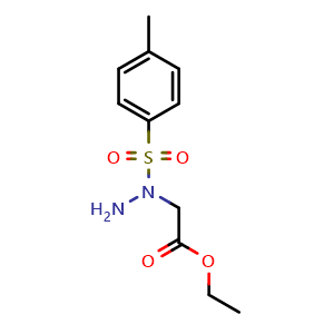Chemical structure of Ethyl 2-(1-Tosylhydrazinyl)acetate , CAS 3091872-42-0, AChemBlock AD288189