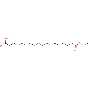 Chemical structure of 18-Ethoxy-18-oxooctadecanoic acid , CAS 1002-59-1, AChemBlock AD288193