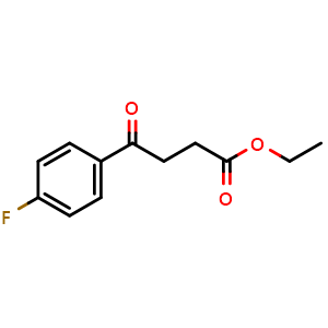 Chemical structure of ethyl 4-(4-fluorophenyl)-4-oxobutanoate , CAS 41310-80-9, AChemBlock AD288197