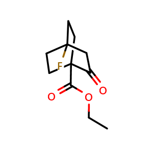 Chemical structure of Ethyl 4-Fluoro-2-oxobicyclo[2.2.2]octane-1-carboxylate , CAS 2930724-63-1, AChemBlock AD288214