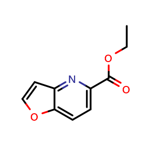 Chemical structure of Ethyl Furo[3,2-b]pyridine-5-carboxylate , CAS 182691-69-6, AChemBlock AD288219