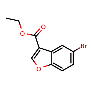 Chemical structure of Ethyl 5-bromobenzofuran-3-carboxylate , CAS 137242-41-2, AChemBlock AD288228