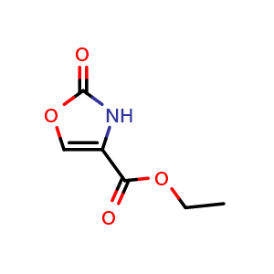 Chemical structure of Ethyl 2-oxo-2,3-dihydrooxazole-4-carboxylate , CAS 874827-32-4, AChemBlock AD288229