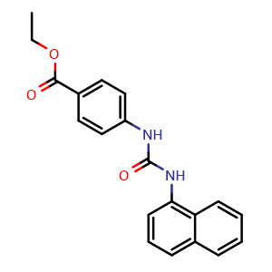 Chemical structure of Ethyl 4-(3-(naphthalen-1-yl)ureido)benzoate , CAS 710312-69-9, AChemBlock AD288247