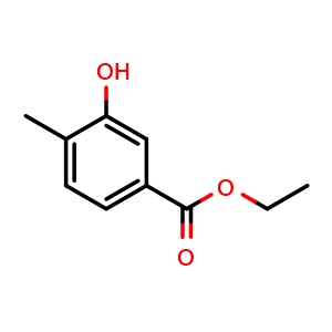 Chemical structure of Ethyl 3-hydroxy-4-methylbenzoate , CAS 33414-48-1, AChemBlock AD288254